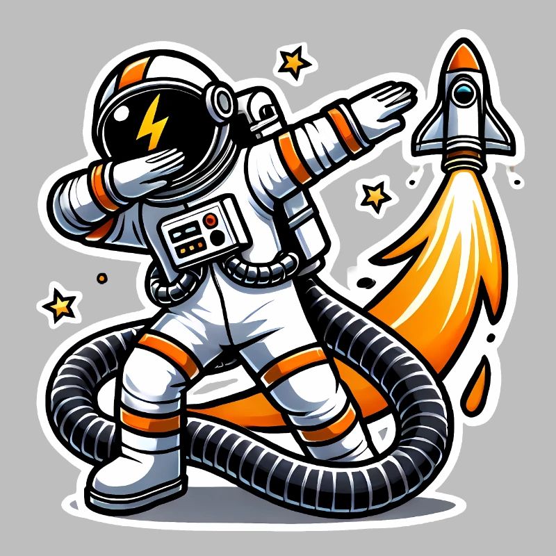 Drôle Dabbing astronaute conception spatiale