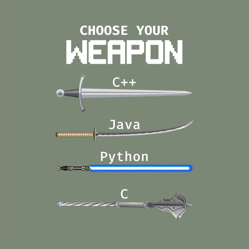 Choisissez votre programmeur Java Python Weapon C