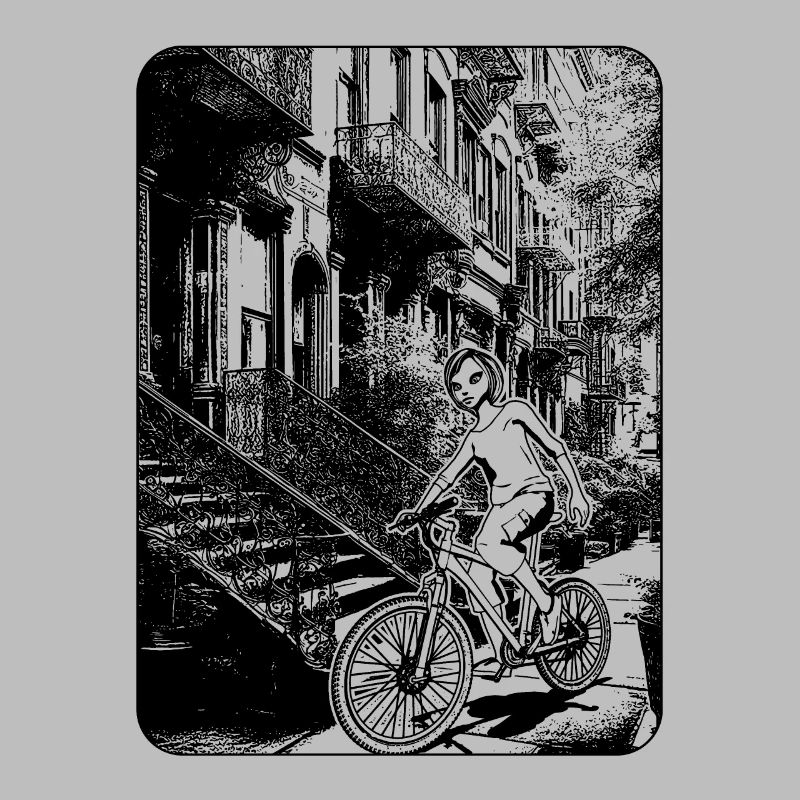 NYC Comic Image: Distinctive Design for Bikers