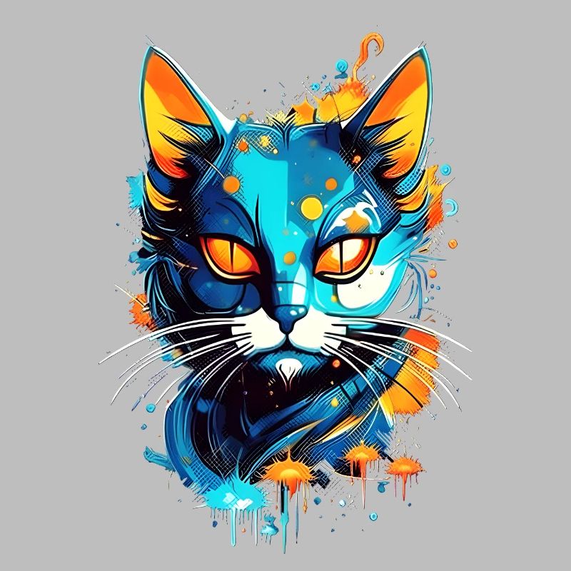 Chat de l’espace coloré