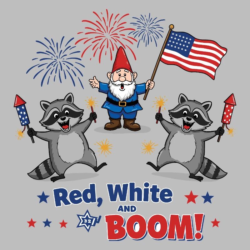Raton laveur 4 juillet Feu d’artifice