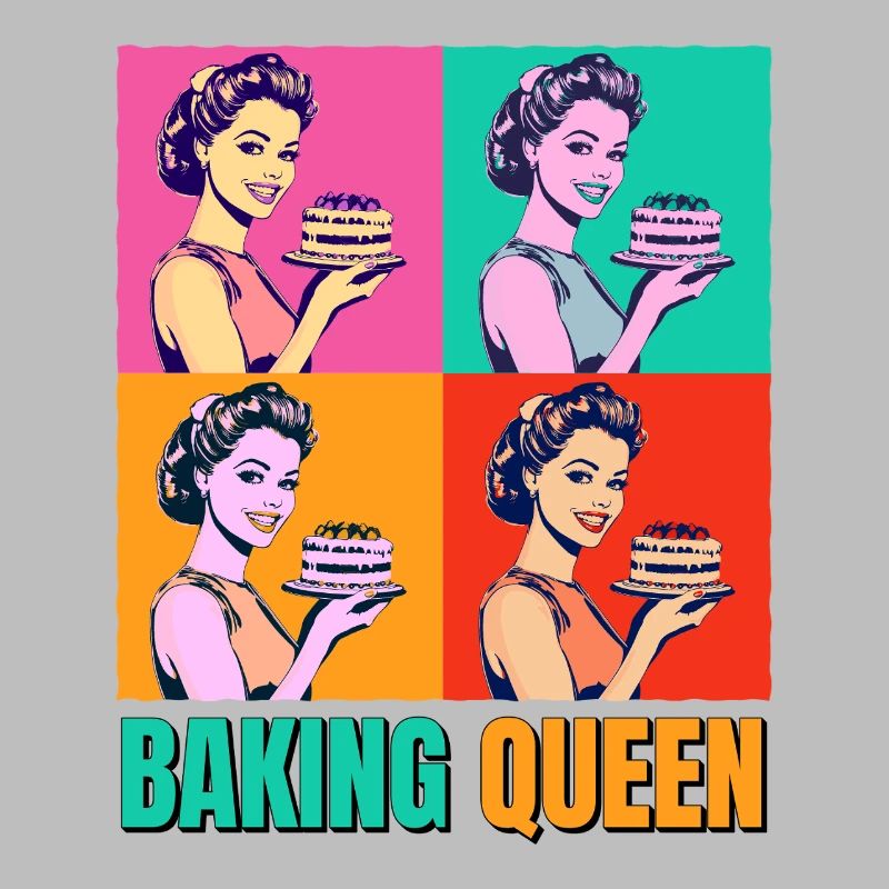 Cuisson Gâteau Cuisson Reine Cuisson Fée Boulanger Pop Art