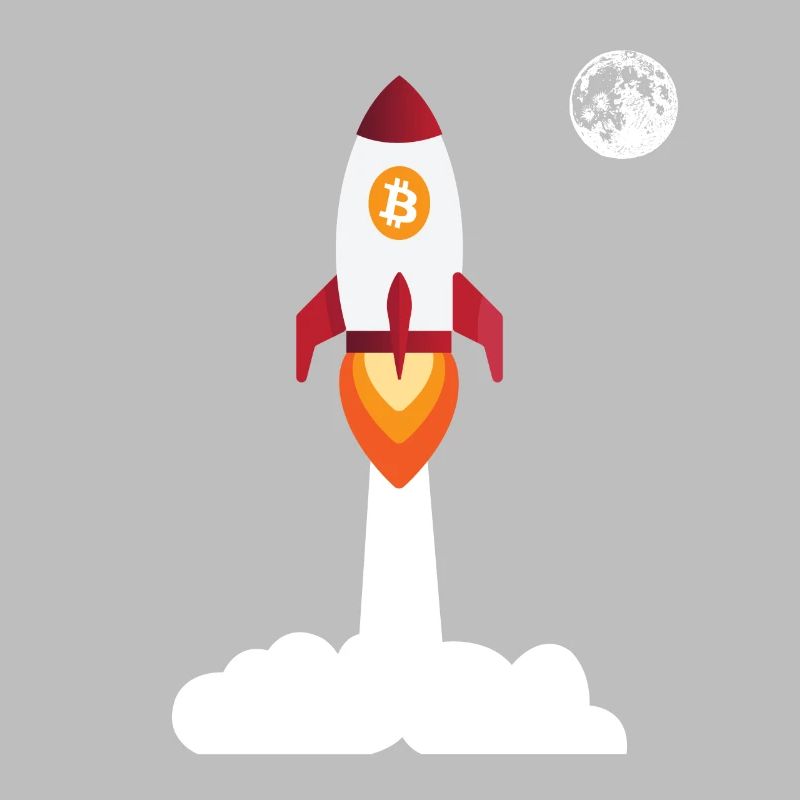 Bitcoin Rocket Moon - Cryptocurrency Bitcoins