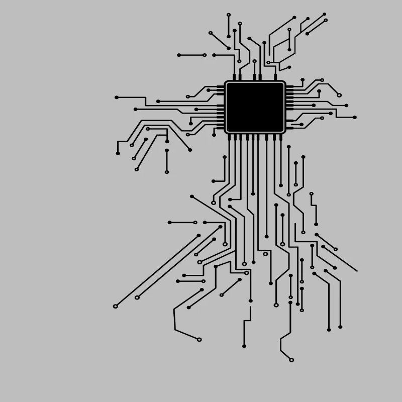 PROCESSEUR Technologie Nerd Programmeur de puce d’ordinateur