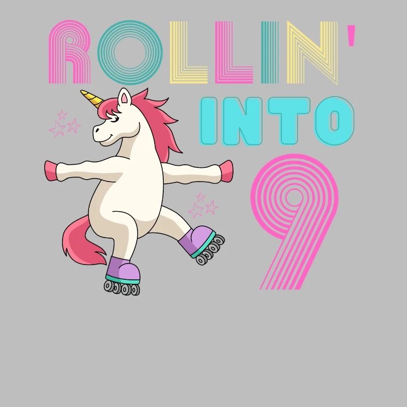 Rollen in 9 - Roller Scate Einhorn
