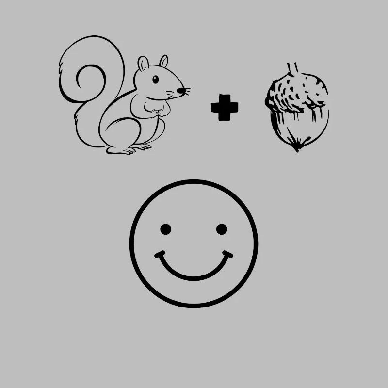 Niedliches Eichhörnchen + Eichhörnchen =