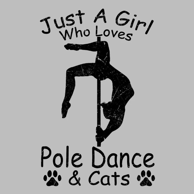 Nur ein Mädchen, das Pole Dance & Katzen Pole