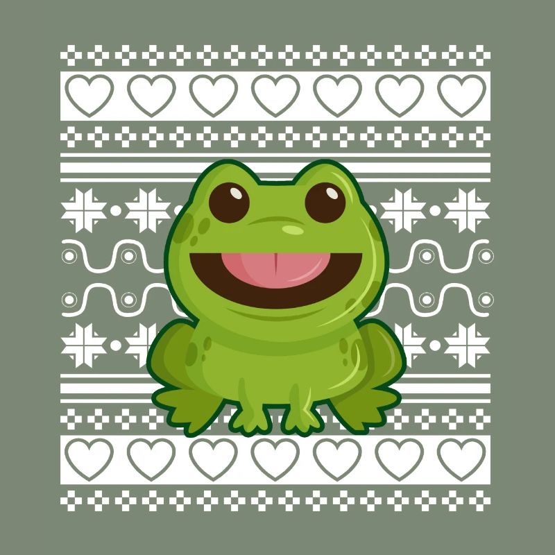 Pull de Noël moche Tshirt Grenouille de Noël