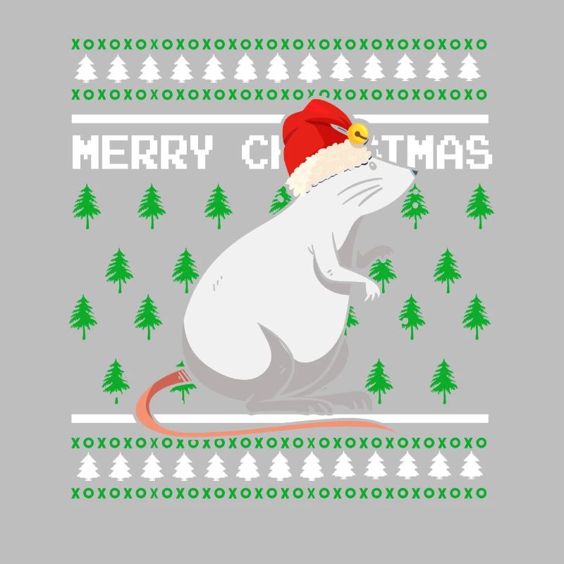 Moche pull de Noël Tshirt Souris de Noël