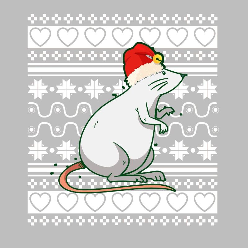 Moche pull de Noël Tshirt Souris de Noël