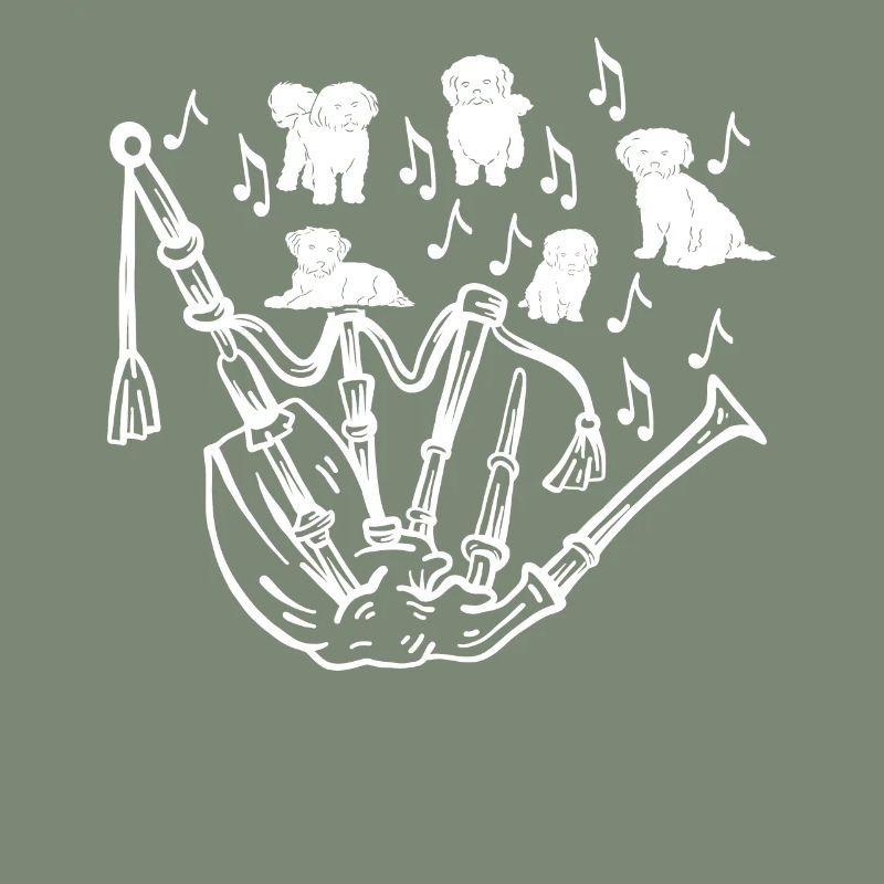 Cornemuse avec chiens Cornemuse Instrument de cornemuse Musi