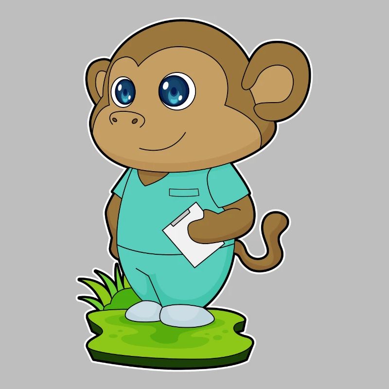 Monkey Nurse Sticky Notes