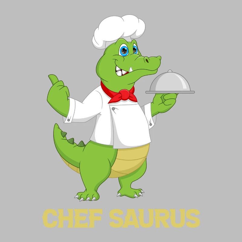 Chef Saurus Kitchen Cook Dinosaur Lover Restaurant