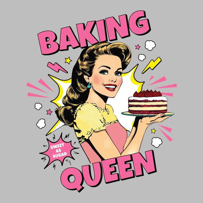 Cuisson Gâteau Cuisson Reine Cuisson Fée Boulanger Pop Art
