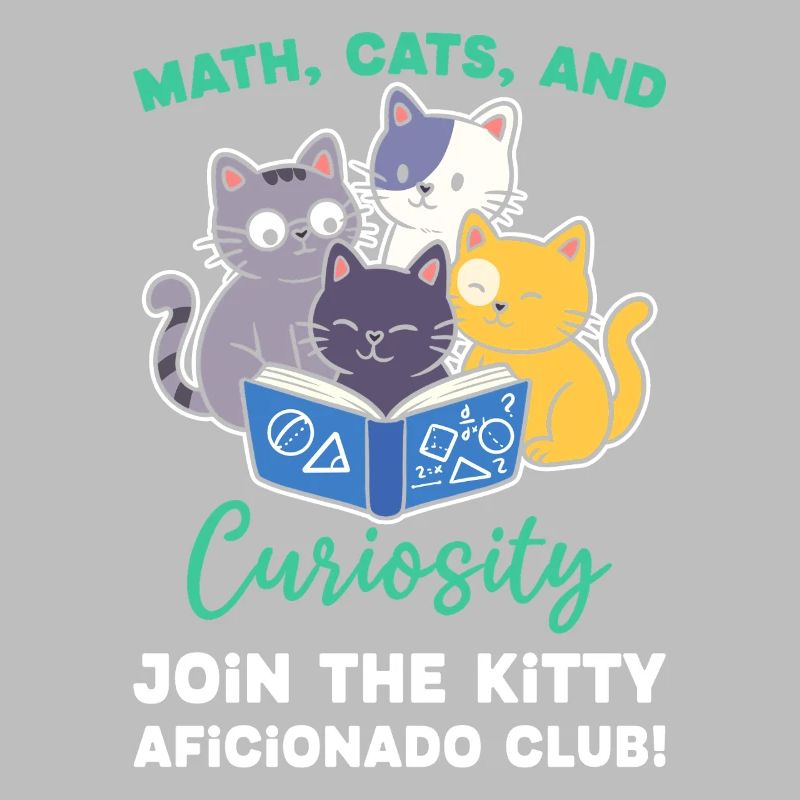 Math Cats Chat Lover Enseignant Étudiant