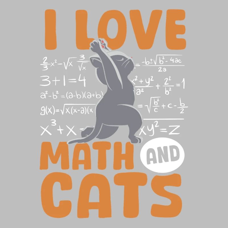 Math Cats Cat Lover Enseignant Étudiants
