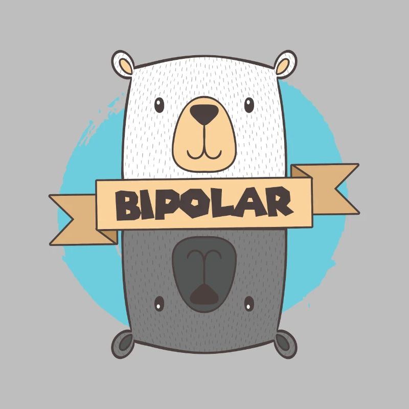 Bipolar T-Shirt - Eisbär Bipolar Geschenkidee