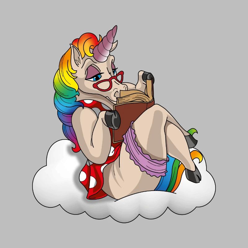 Lese Einhorn Bücherwurm | Ich bin ein Buch Einhorn