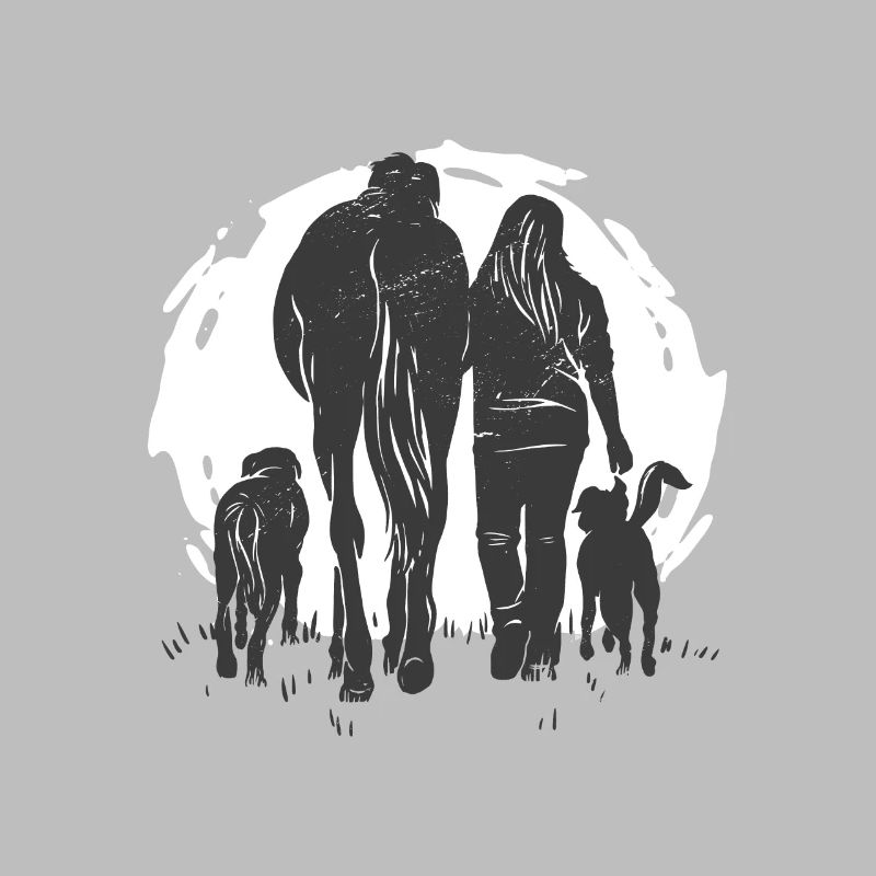 Pferd Mädchen Hund Liebe