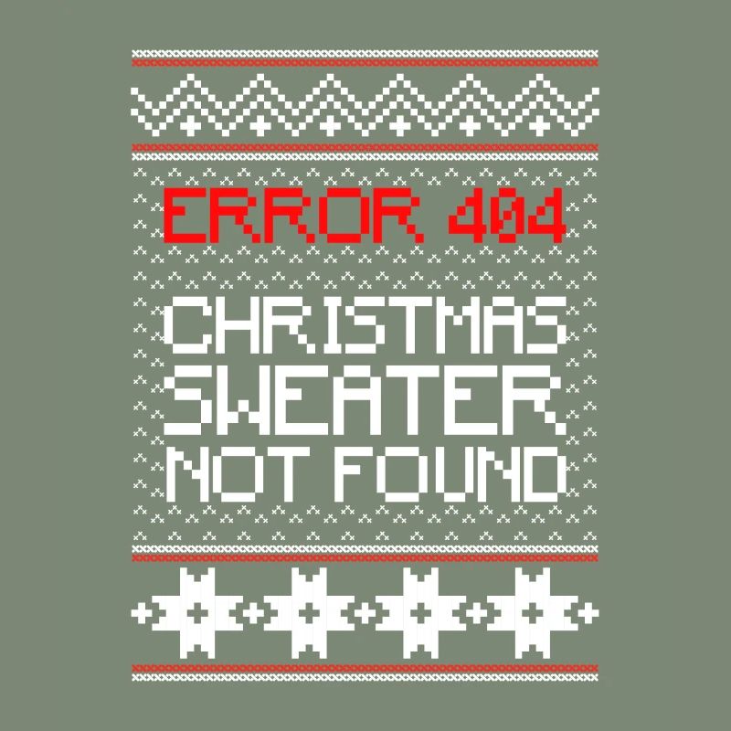 Error 404 Christmas Sweater Not Found Computer