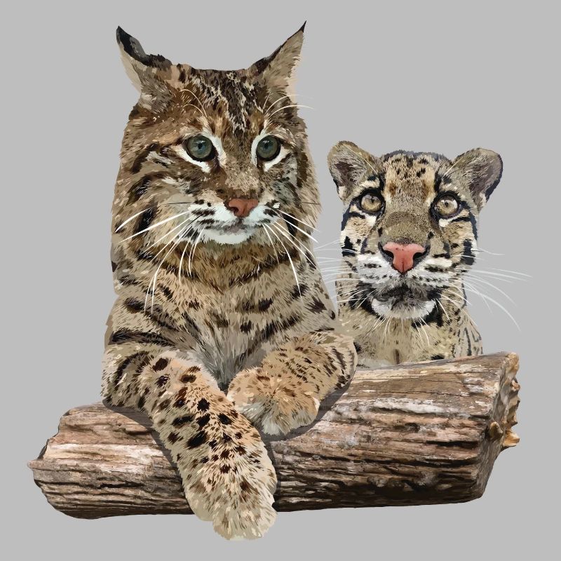 Lynx and Cloudy Leopard