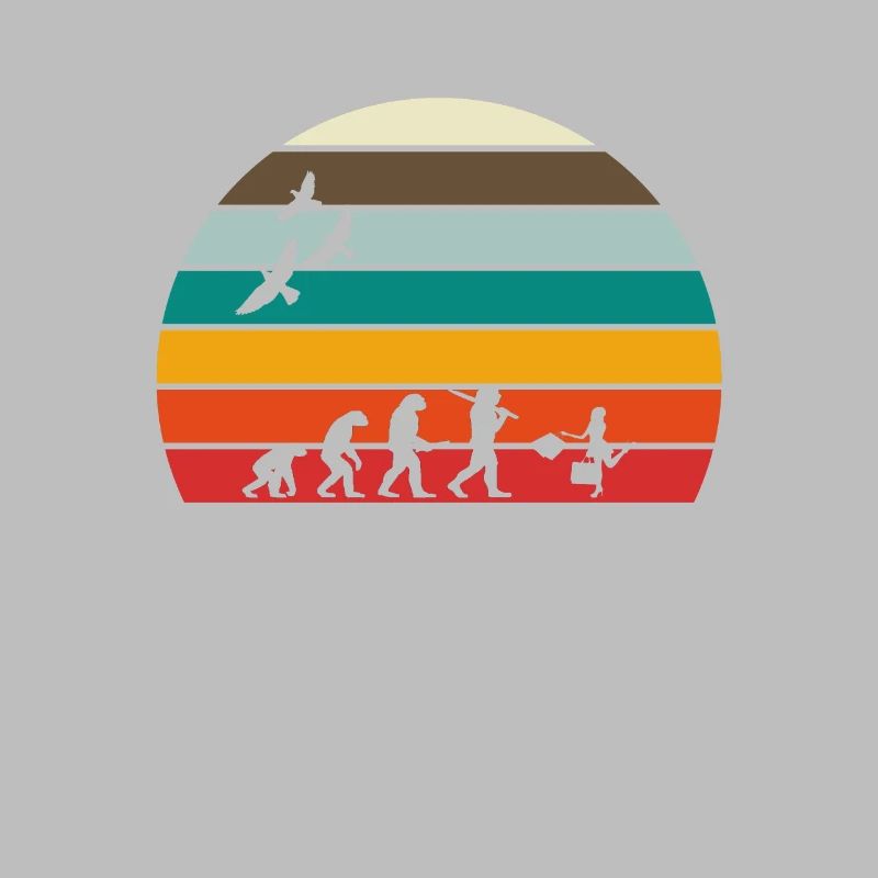 Retro Vintage Sunset Evolution Shoping