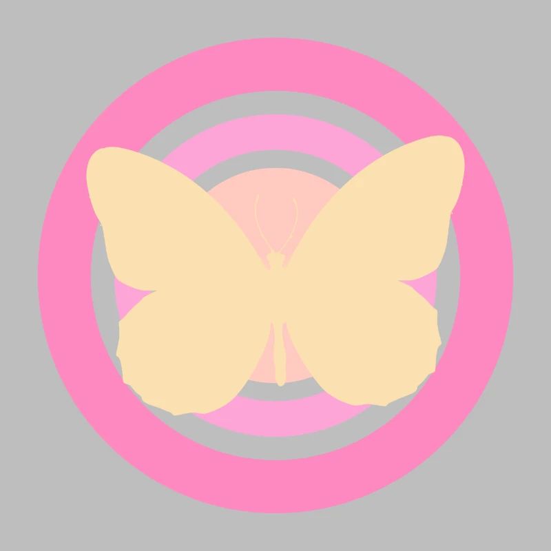 Papillon rose jaune
