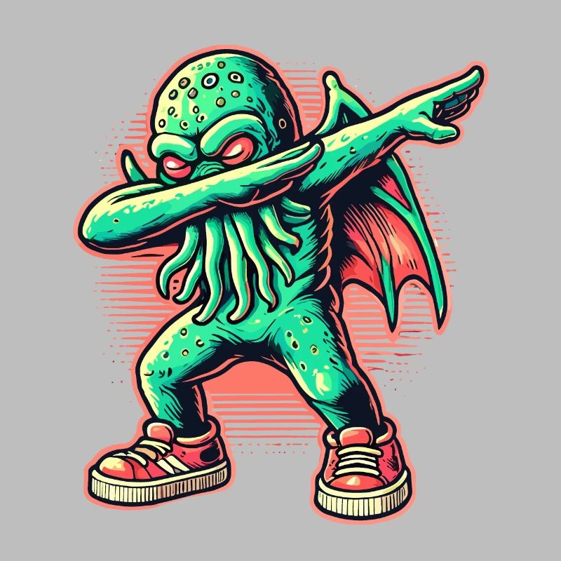 Dabbing drôle Cthulhu Dabbing Design
