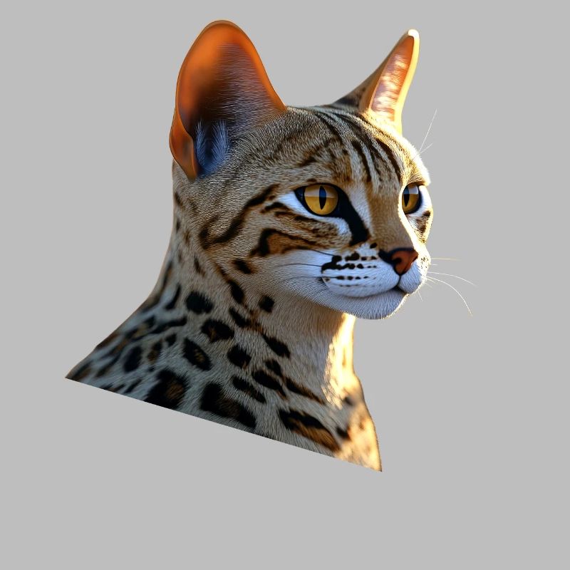 Savannah Chat Chat Maman Mignon Serval Léopard Chats