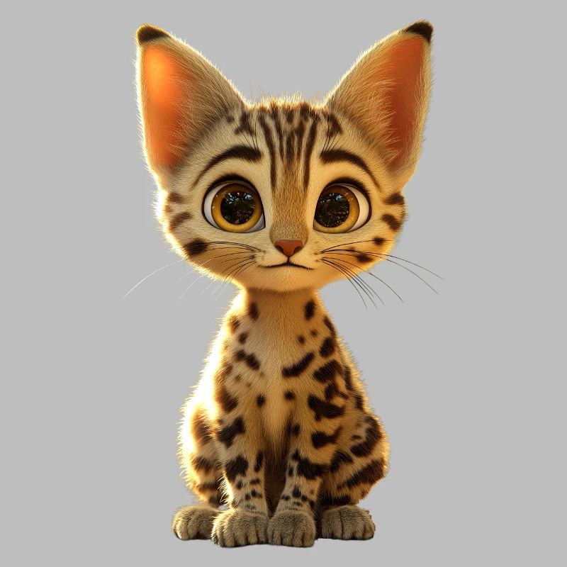 Savannah Chat Chat Maman Mignon Serval Léopard Chats