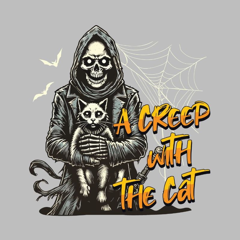 Conception des chats d’Halloween : un creep avec le chat