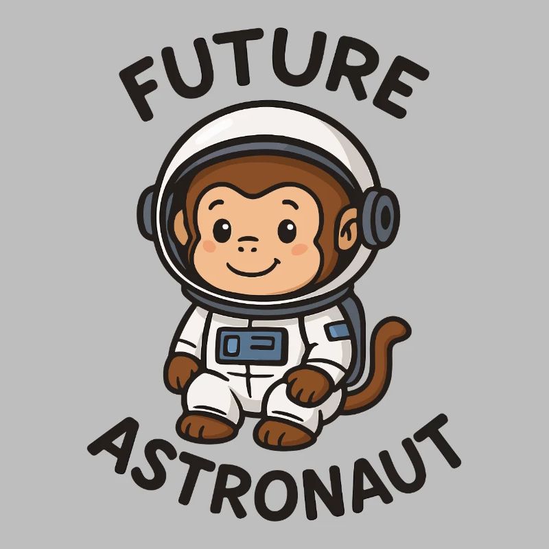 Futur astronaute – un singe mignon en combinaison spatiale