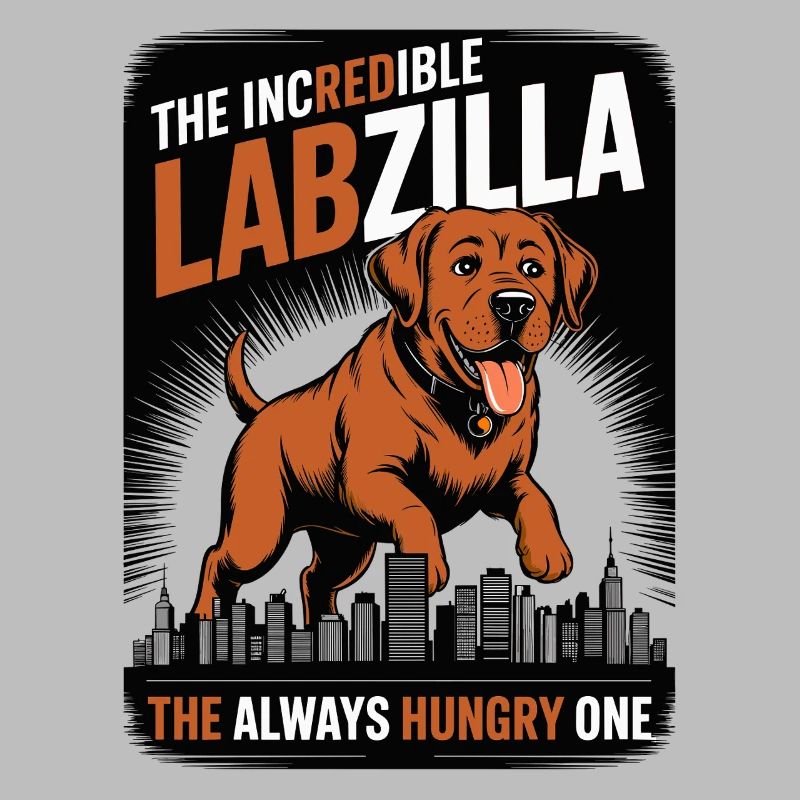 Labzilla – Labrador roux en mode monstre