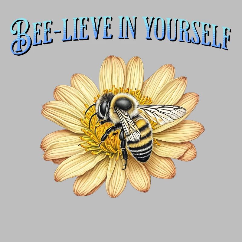 Bee-believe en vous-même, design d’abeille mignon