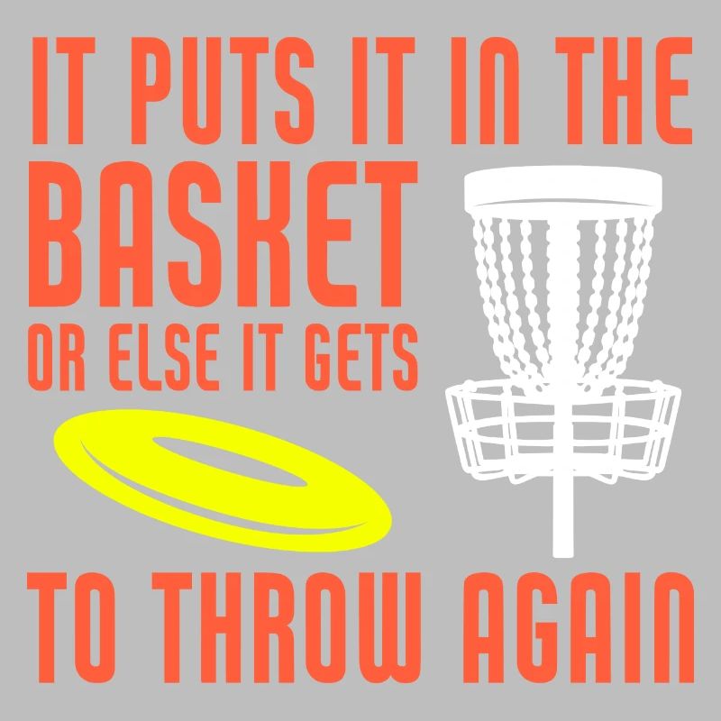 Il le met dans le panier Disc Golf Funny Disc
