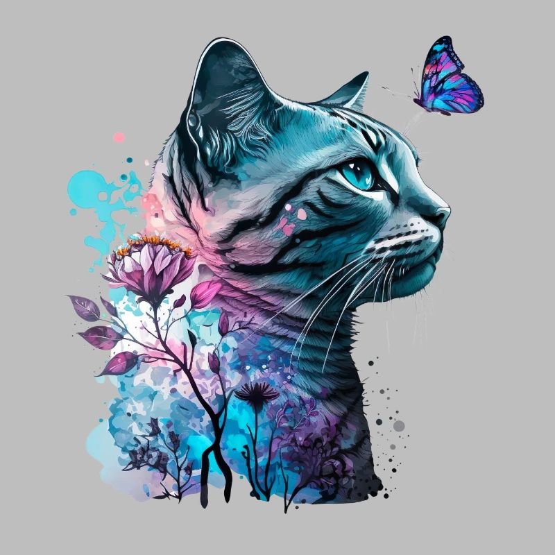 Fleur de chat et papillon