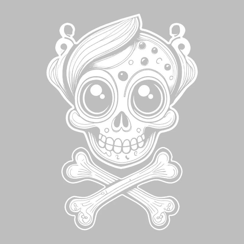 Chemise mignonne Comic Skull : Élégance élégante.