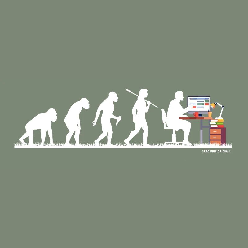 Evolution Nerd Geek Hacker Coder Programmeur