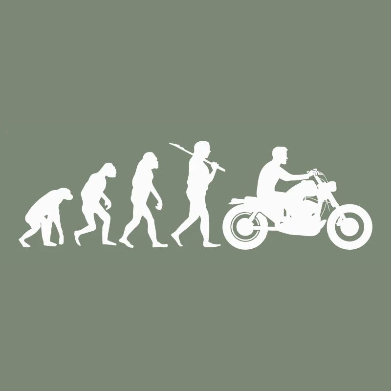 Evo Motorrad Motorradfahrer Biker Evolution