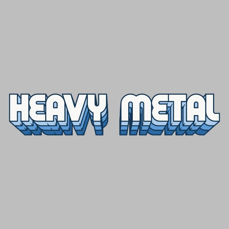 Heavy Metal Retro Style Text Logo