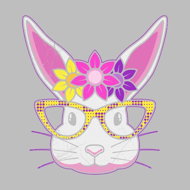 Hasengesicht Cooler Osterhase mit Brille