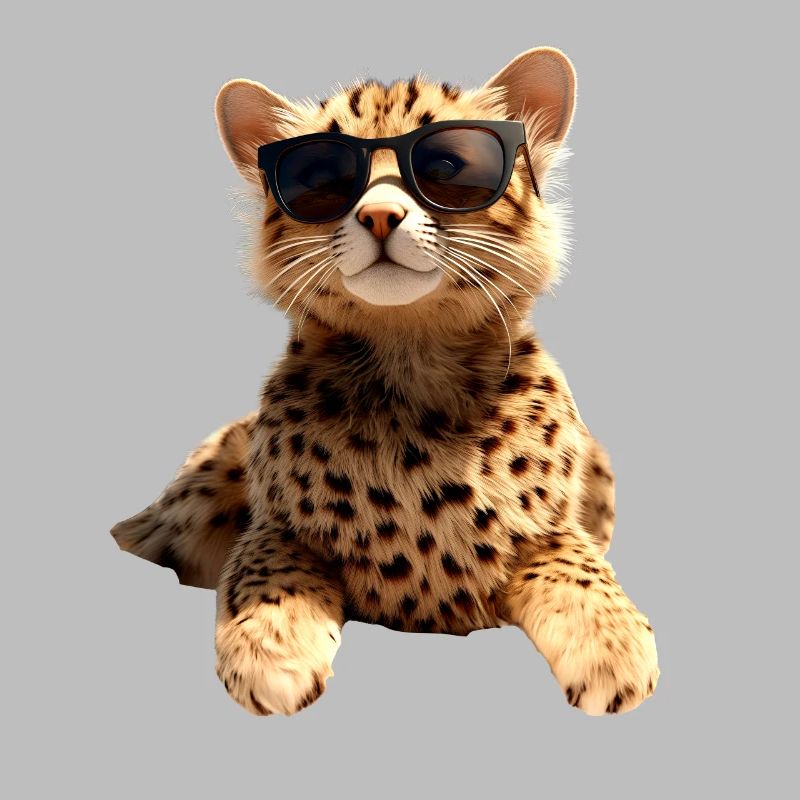 Lunettes de soleil guépard Chats guépard Mignon guépard