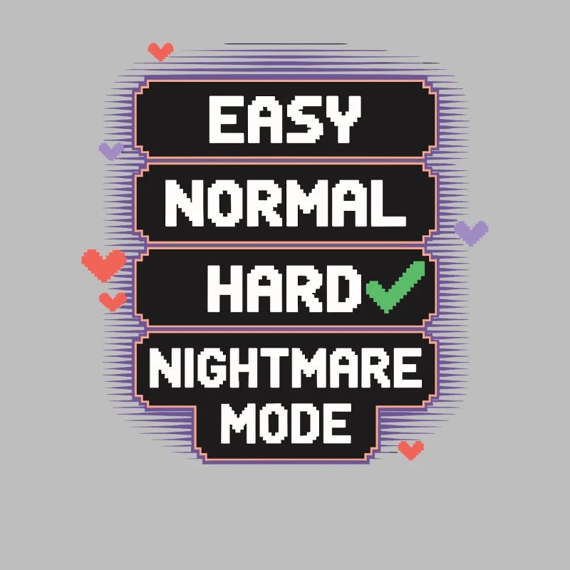 Sélectionnez la difficulté : Vie – Mode Cauchemar 8 bits