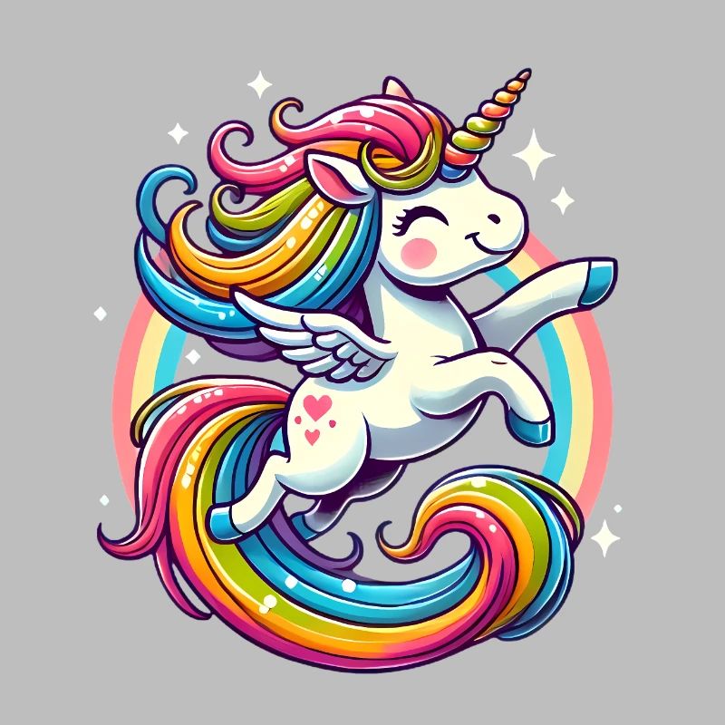 Conception de licorne arc-en-ciel joyeux