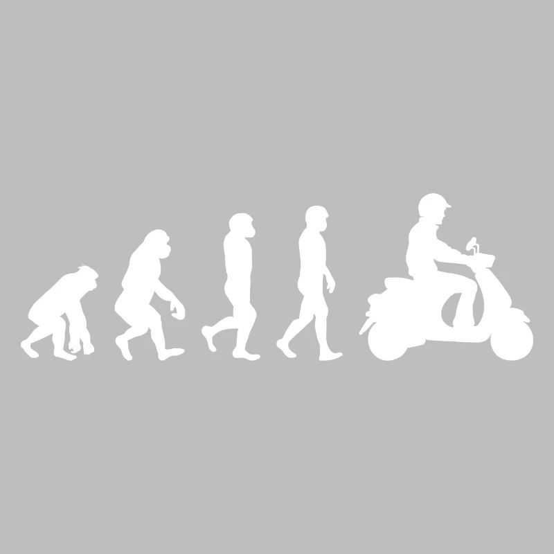 Roller Fahrer Scootering Motorrad Moped Evolution