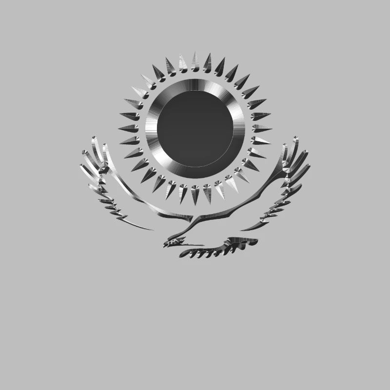 Kazakhstan Eagle steppe eagle silver flag flag