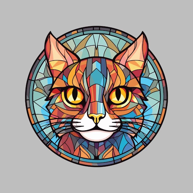 Pixie Bob Cat aquarelle colorée Illustration pour animaux de compagnie