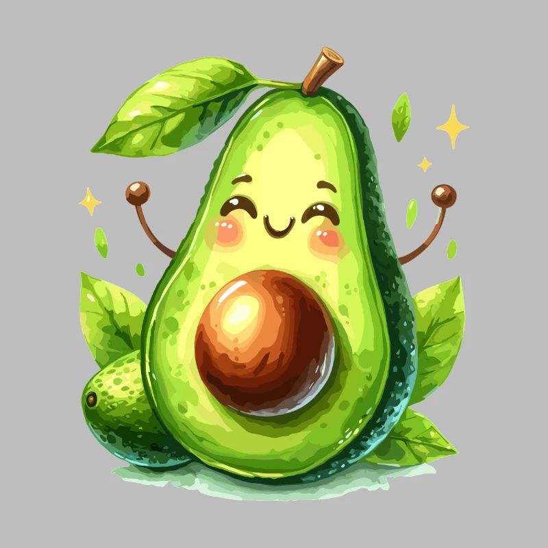 Avocado witzig positiv Optimismus Geschenk