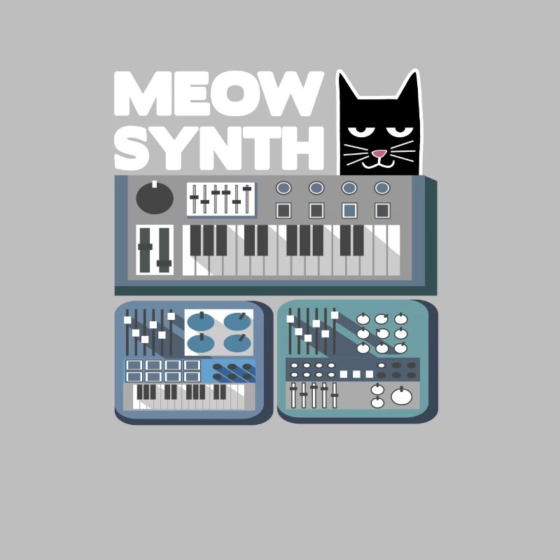 Modular Analog Synthesizer Katze Katzen Spruch