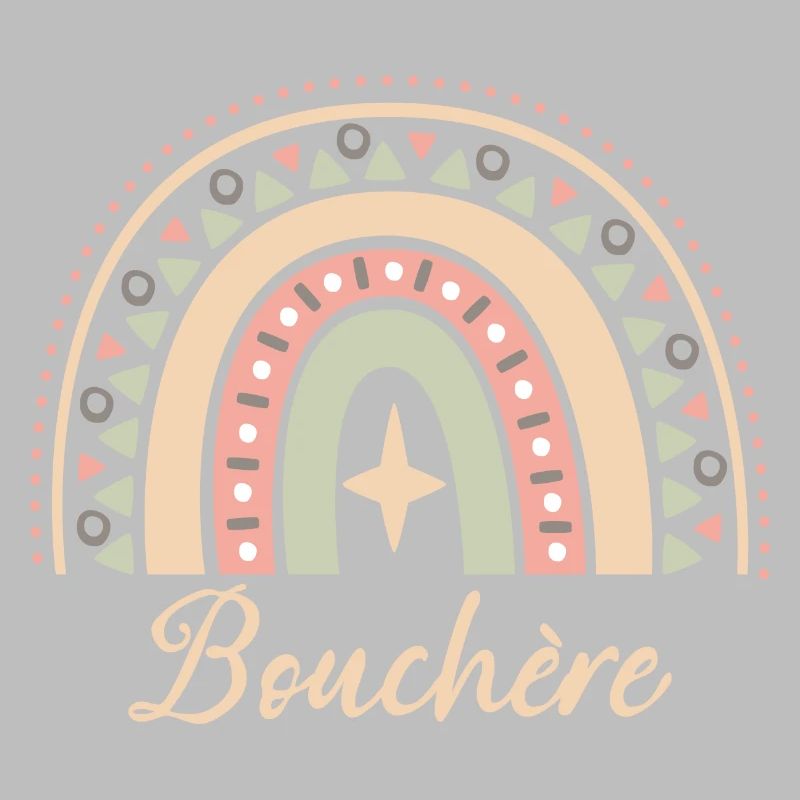 Cadeau Bouchère. Boho Rainbow bouchère.
